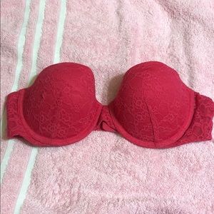Victoria’s Secret Strapless Red Bra 36B